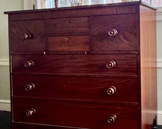 Empire Flame Mahogany Chest of Drawers