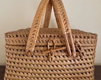Vintage Woven Wicker Basket