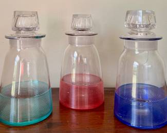 (3) Sandwich Glass Co. Cologne Bottle with Stopper
