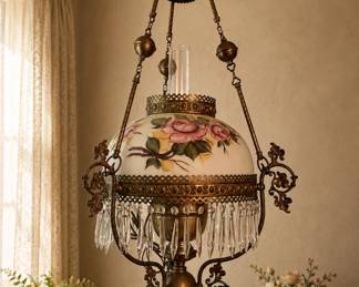 Antique Hanging Kerosene Fixture bid #6