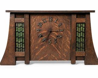 Antique Arts and Crafts Period Mantle Clock bid #19