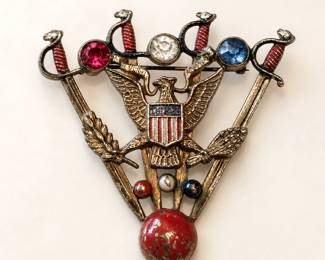 WWII Patriotic Sweetheart Brooch