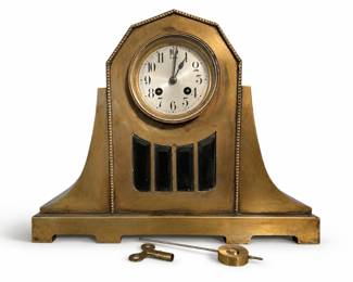 Vintage Brass Mantle Clock bid #29