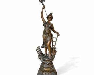 Bronzed Spelter AGRICULTURE Statue bid #25