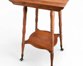 Antique Oak Lamp Table II bid #42
