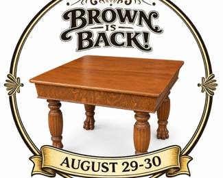 Antique Oak Paw Foot Dining Table bid #9