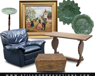 Sony PS4 playstation, luggage, Kate Spade, pottery barn, gurgle pot, tools, Noritake china, mirrors, sterling silver, planer, costume jewelry, massage table, Belleek, silverplate, Christmas decorations, and much more!