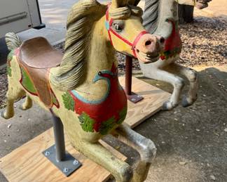 Antique carousel horses from Rodeo Dr shop in LA  