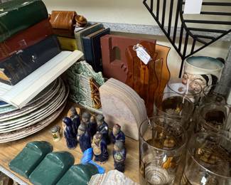 Book ends and figurines