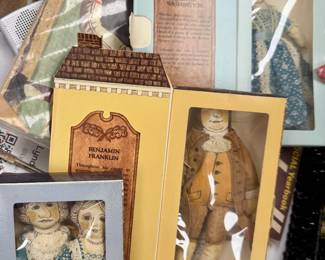 Ben Franklin, George Washington, Madame Alexander dolls,