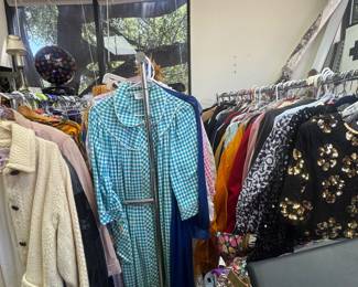Moo moos, ballgowns, groovy, vintage, some new with tags