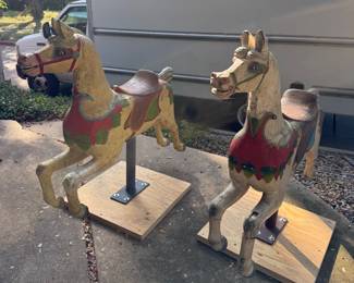 Antique carousel horses would make a super cool bar base