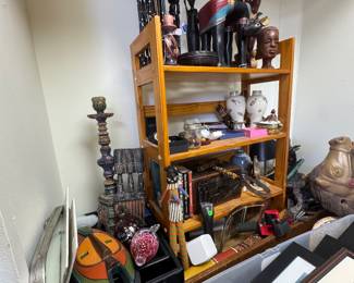 African decor, shelves