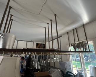 2 Hanging wine glass holders