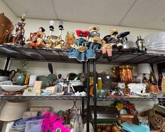 About 6 display shelves this size all full