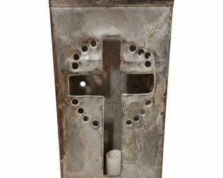 Decorative Metal Cross Candle Holder fifth image