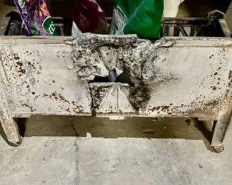 Iron Victorian Fireplace Wood Holder needs sandblasting