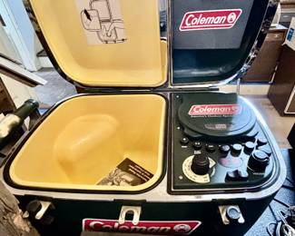 Coleman portable CD player & Ice Bucket -- just add Beer