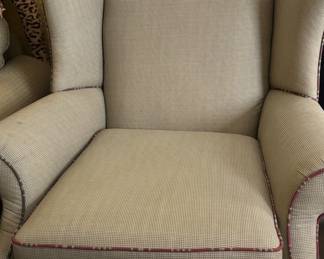 Beige upholstered chair goes with everything