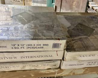 12" x 12" Marble Floor Squares (or for Walls)