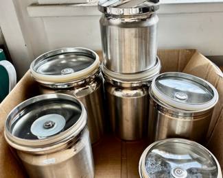 Mid Century Stainless Steel to Flour, Sugar, etc Containers