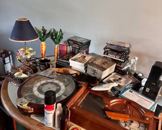 Many wall clocks and military lamps