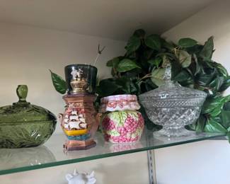 oil lamp, glassware