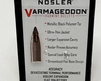 74 NoslerVarmageddon17Caliber20GrainFlatBaseTippedRifleBullets