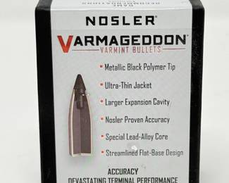 84 NoslerVarmageddon17Caliber20GrainFlatBaseTippedRifleBullets