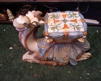 Heavy Ceramic Camel Plant Stand