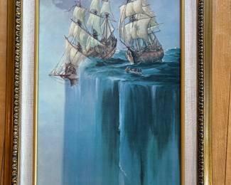 Artist Ed Miracle, produced in mid 70's "I told you so". Includes artist signature and plaque with paintings title