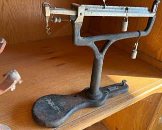 Vintage mid-century triple beam laboratory balance scale