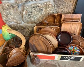 Wooden plates, wooden bridge candy sets