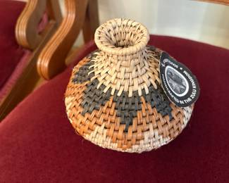 Handwoven Zulu Ukhamba basket from South Africa