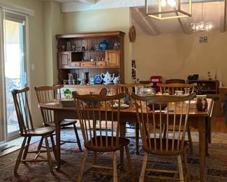 Dining room table and 6 chairs and china hutch