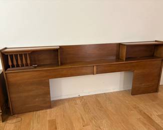 King headboard, hardwood, mid-century modern