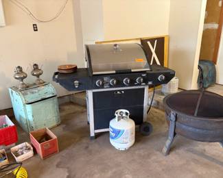 Oil lamps, Grill and firepit