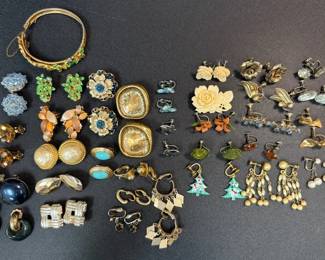 Vintage Clip Earrings and Screwback Earrings