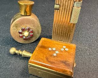 Portable Cigarette Ashtray, Perfume Bottle, Lighter