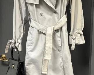London Fog Womens Vintage Trench Coat with Purse