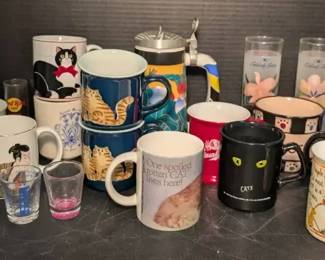 Mugs, Cats and Glassware