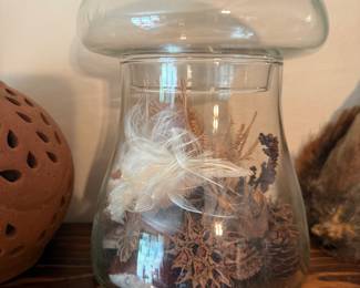 Clear Glass Mushroom Terrarium 
