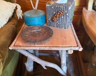 Rustic Birch Side Table