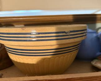 Old Blue Striped Bowl