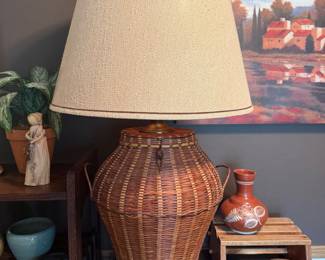 Wicker Table Lamp