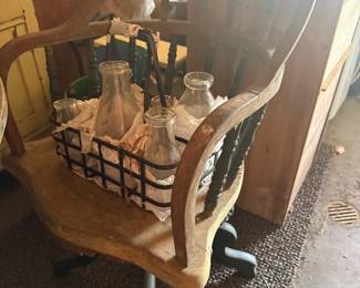 Vintage Wood Desk Chair