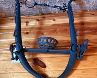 Antique Cast Iron Oil Lamp Holder