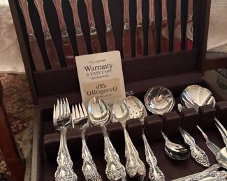 Baroque Rose silverplate 1967 12 place settings  