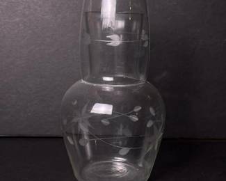 040 glasscarafeandtumblersetwithfloral