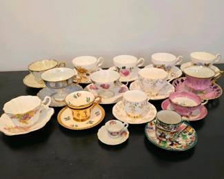 102 assortedvintageporcelainteacupsands